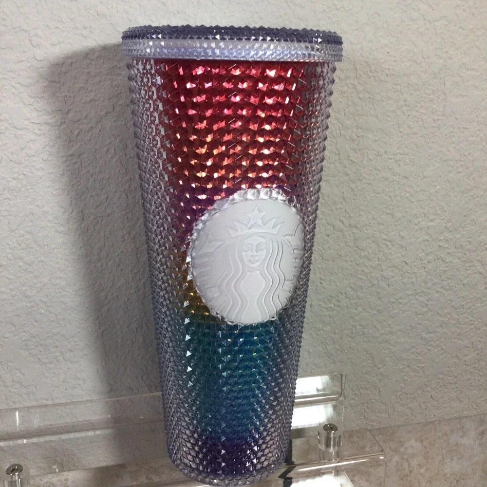 Starbucks Rainbow Studded Tumbler- 24oz. Pride‎ Summer 2020- Cold Cup-No Straw
